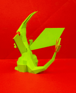 Flygon Low Poly Pokemon 3d model