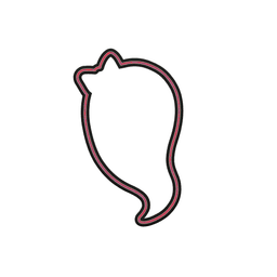 Cute Ghost with Bow Cookie Cutter STL File - 4 inches 3d model