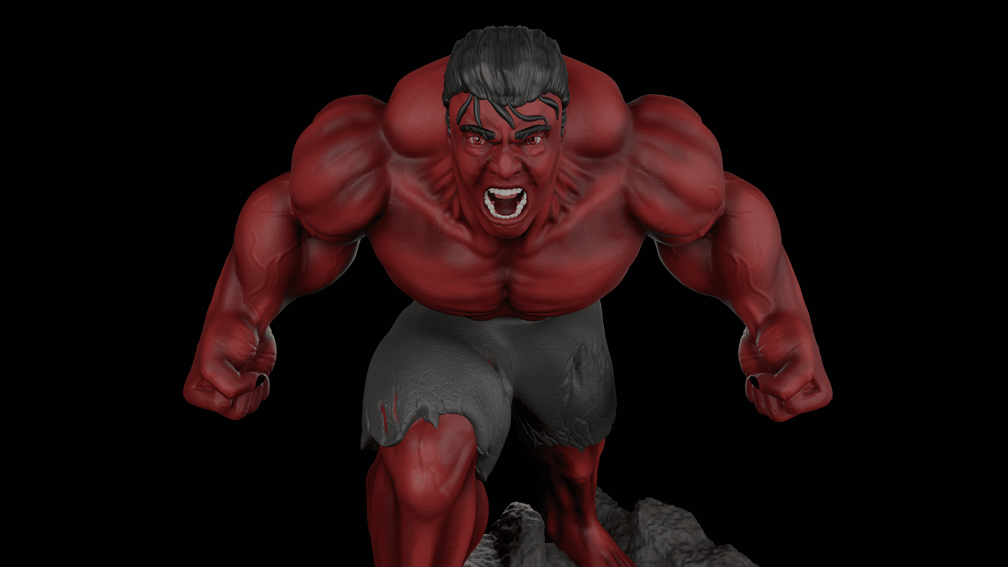 Red Hulk Figure 3d model