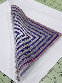 Two stage 3d print on fabric pattern 3d model