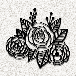 3 spring flowers WALL ART HOME DECOR 3d model