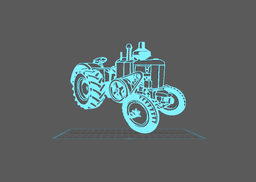 Tractor - Vierzon Wall Art 3d model