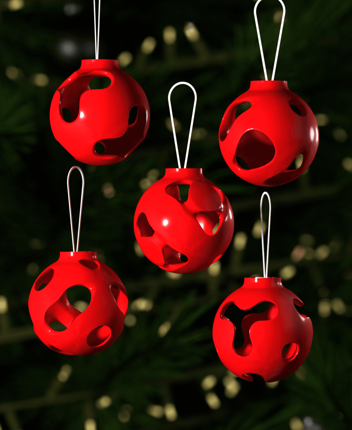 Christmas Ornament Snowflake Shells 002 3d model