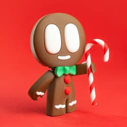 Gingerbread Blobs - Mini Modular Articulated Art Toy 3d model