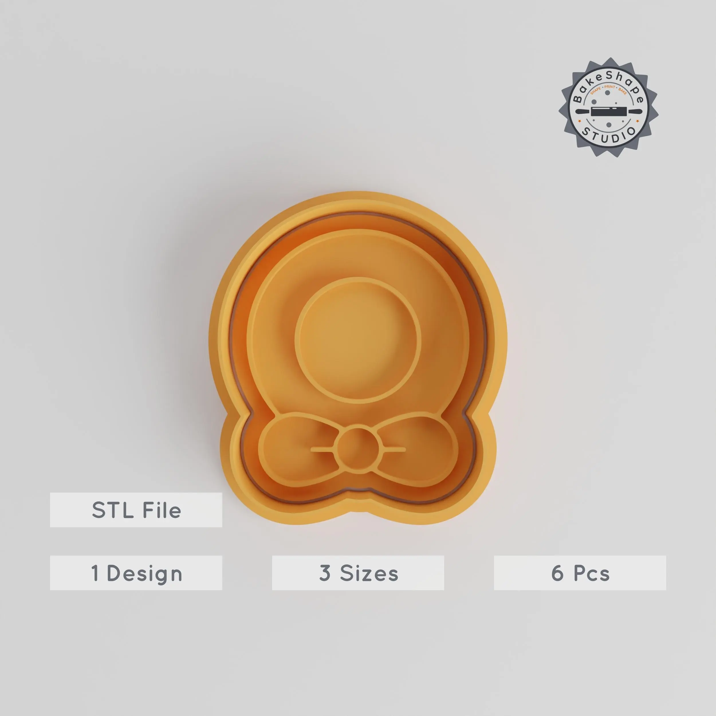 Wreath Shape Cutter & Stamp Set, Perfect for Cookies & Fondant, Holiday Garland, Christmas Ornament, 6-Piece Collection, S/M/L Sizes PRODUCT_4987 3d model
