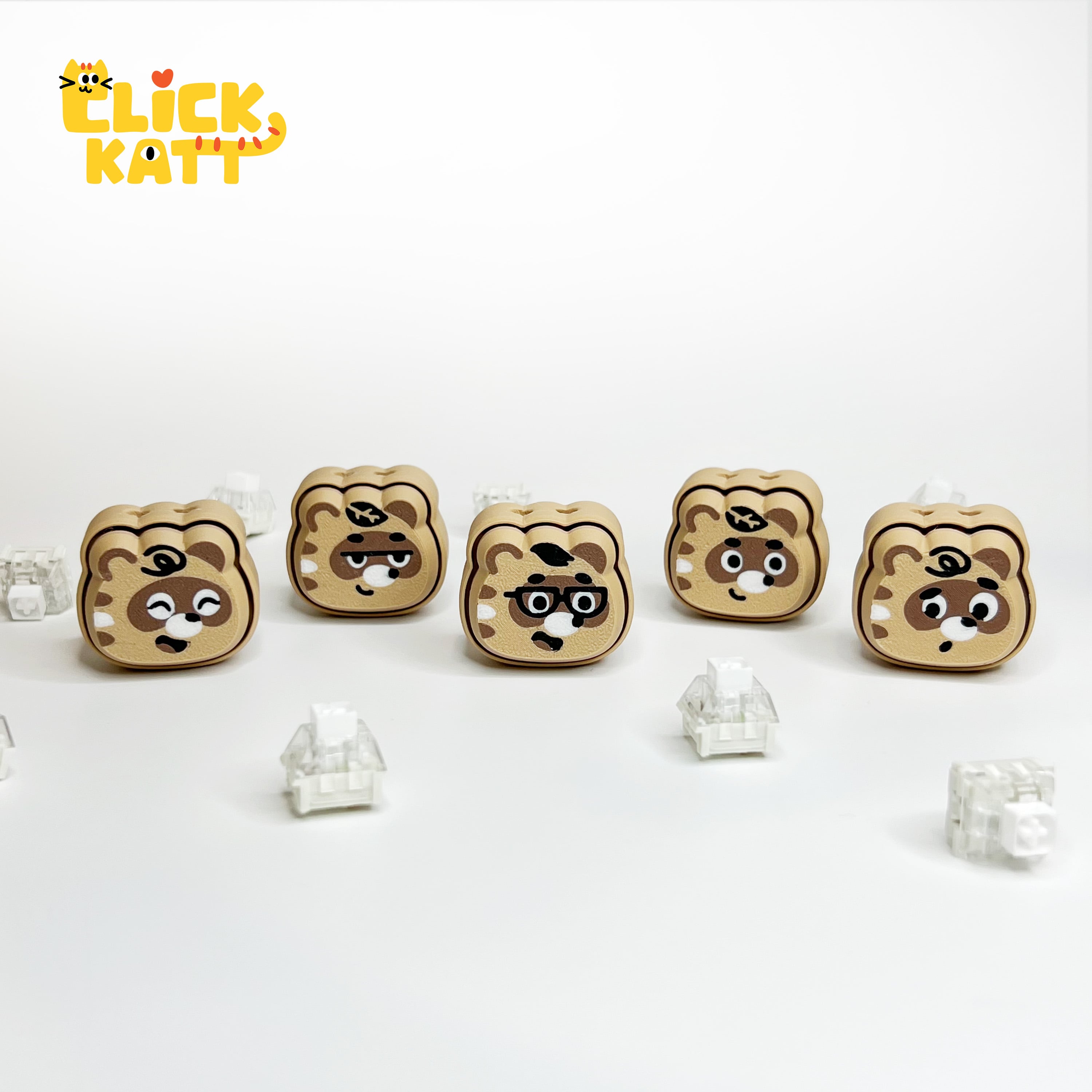 Tanuki - Clicker Fidget Toy Keychain 3d model