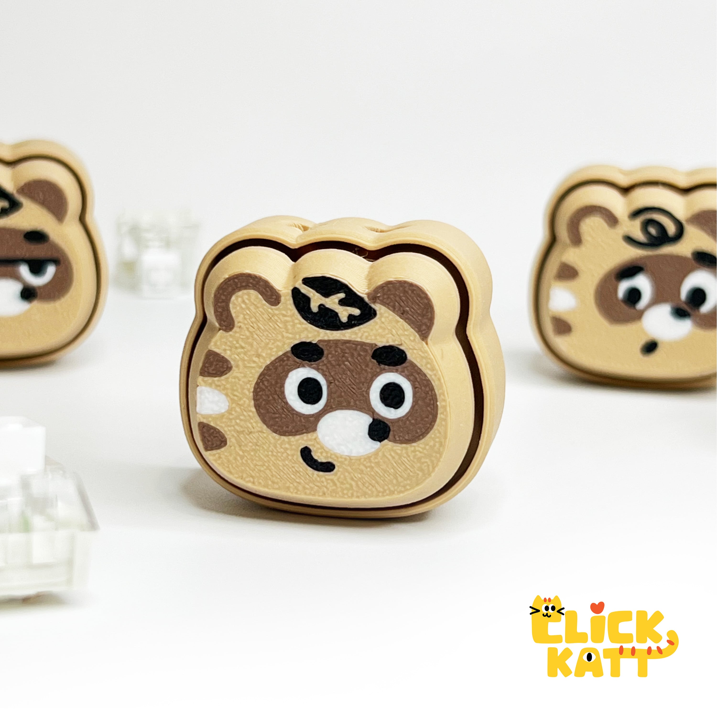 Tanuki - Clicker Fidget Toy Keychain 3d model