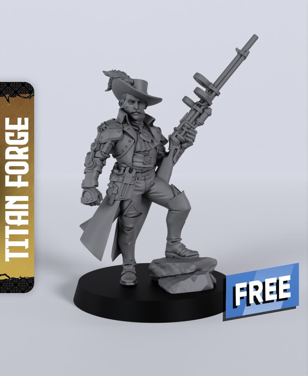 Sniper - With Free Dragon - 5e DnD Inspired for RPG and Wargamers 3d model