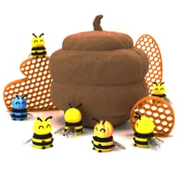 Fuzzy Bee 3d model
