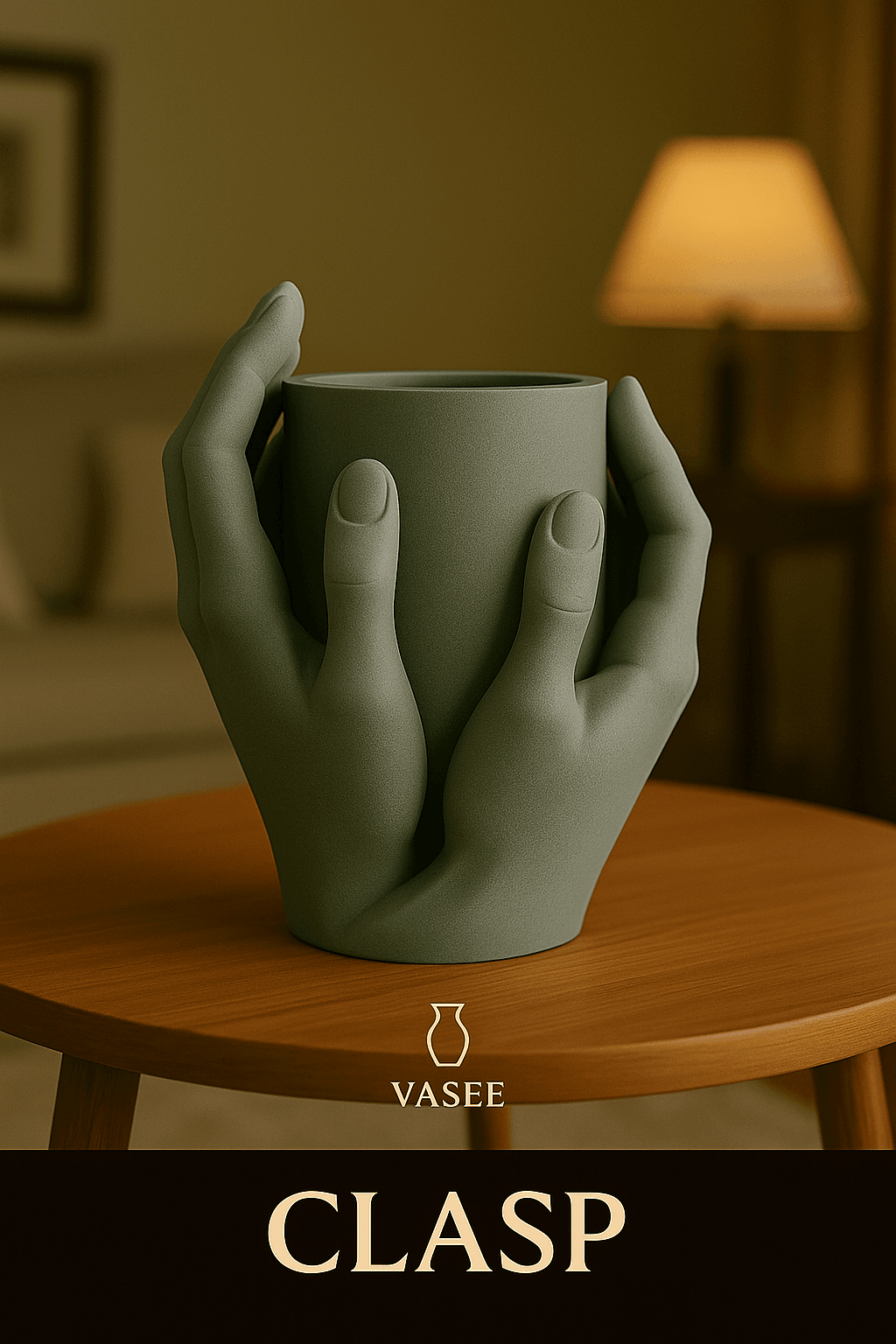 Hand-shaped vase art organizer for caring touch 3d model