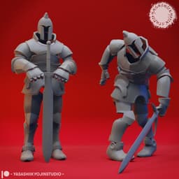 Animated Armour - Tabletop Miniature 3d model