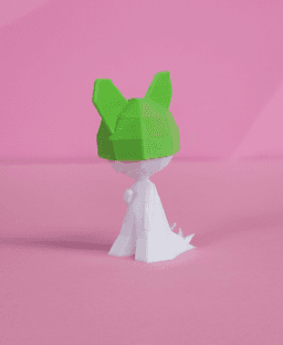 Ralts Low Poly Pokemon 3d model