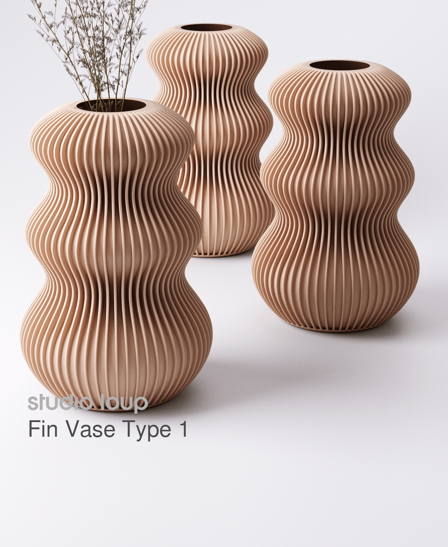 Fin Vase Type 1 3d model