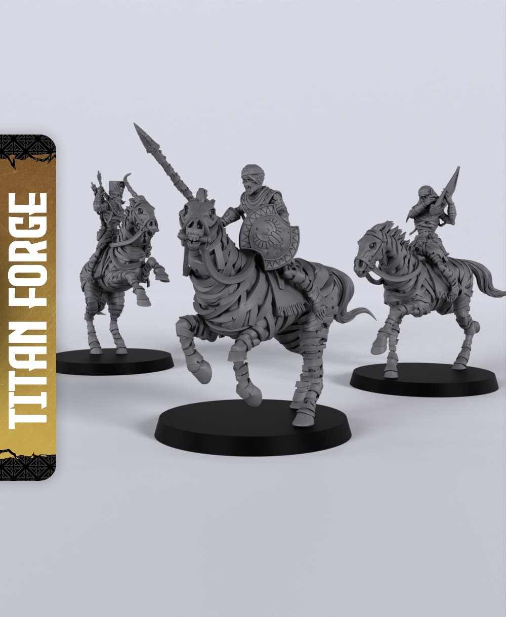 Skeleton Cavalry - With Free Dragon - 5e DnD Inspired for RPG and Wargamers 3d model
