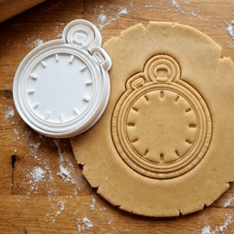 Pocket Watch Cookie Cutter And Stamp 3d model