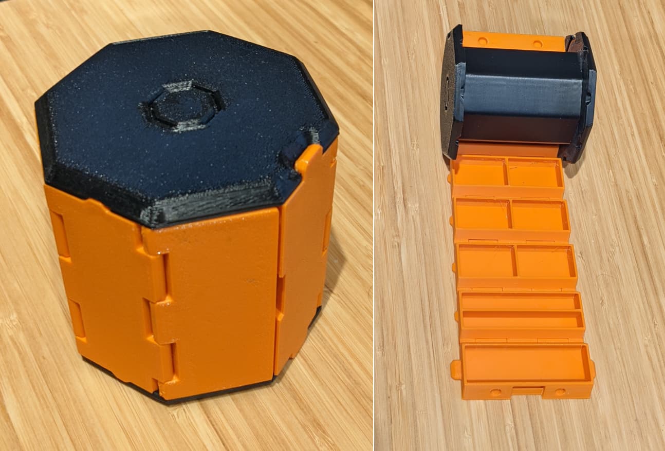 Printed the medium one in PETG. Lid works much better after a bit of lubricant, but otherwise, all the pieces fit very well. Love it, nicely done!