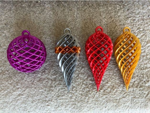 Festive Christmas Ornaments 3d model