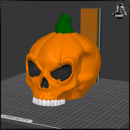 Pumpkin Skull Light - Multicolor - No Supports 3d model