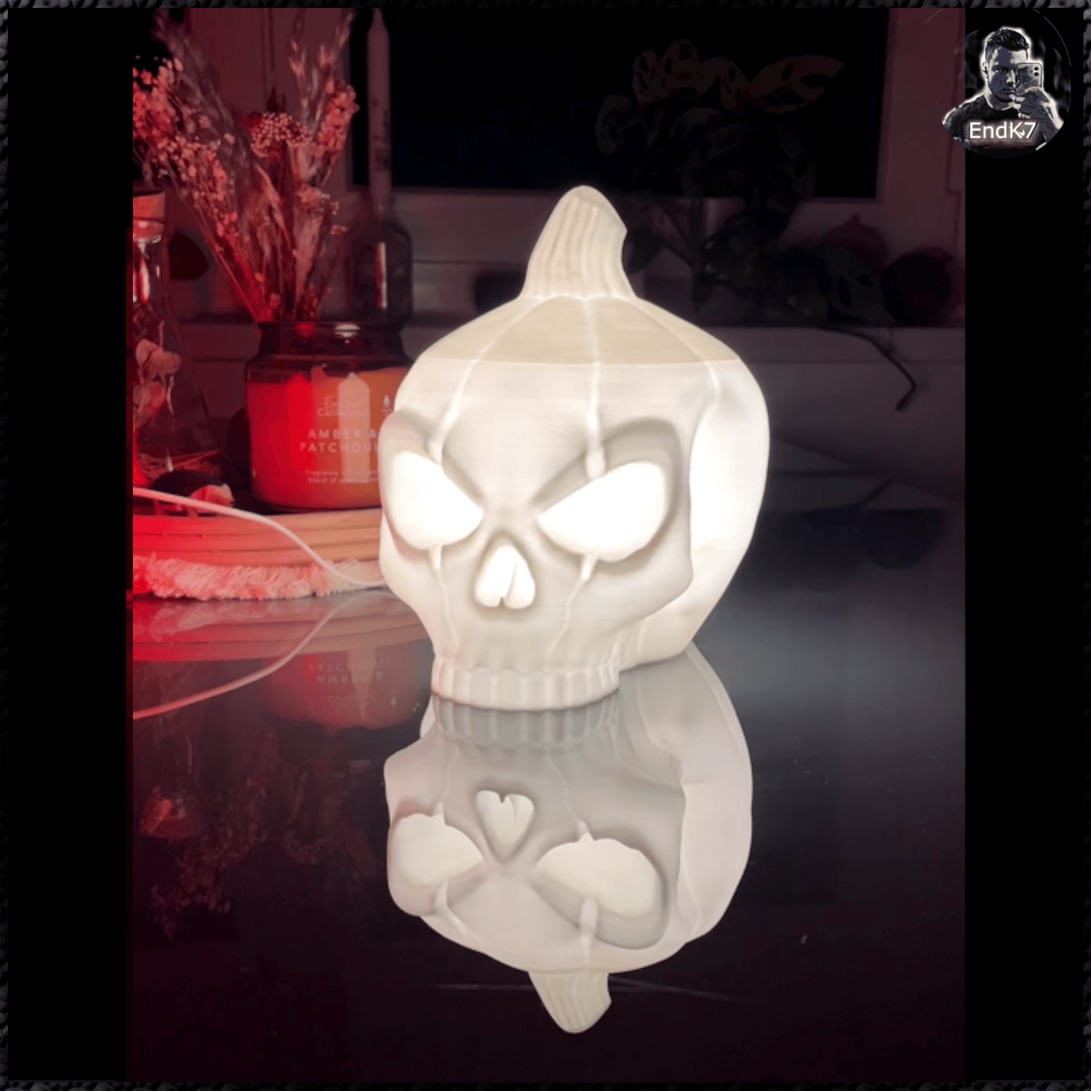 Pumpkin Skull Light - Multicolor - No Supports 3d model