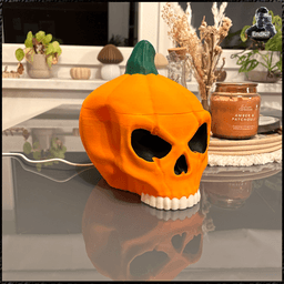 Pumpkin Skull Light - Multicolor - No Supports 3d model