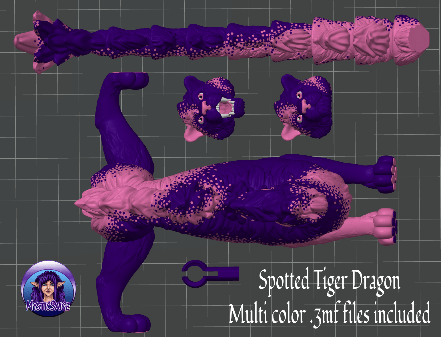 Tiger Dragon 3d model