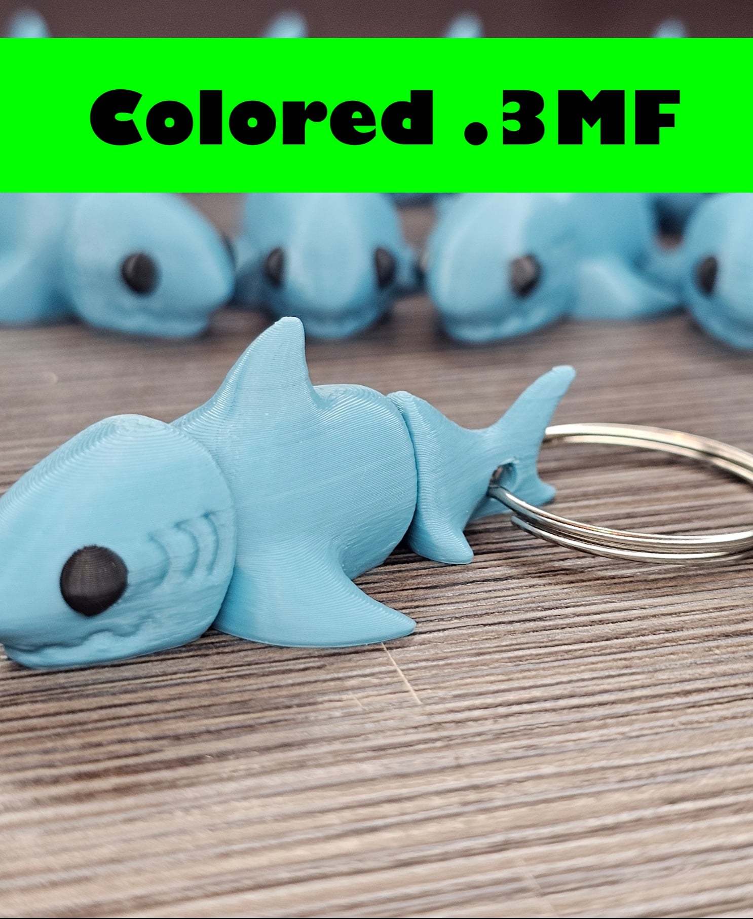 MiniMonster3BabySharkKeyChainColored.3mf 3d model