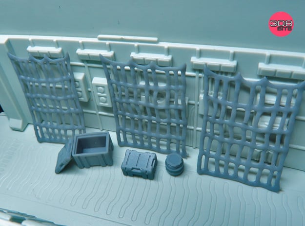 RAZOR MANDO REBELL CARGO HOLD NETS W CRATES 3d model