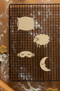 Sleeping Set Cookie Cutter, Biscuit Cutter 3d model