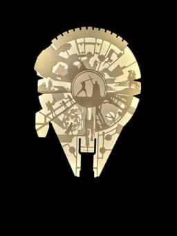 Star Wars Millennium Falcon Shadow Box Diorama 3d model