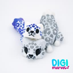 Snow Leopard Flexi + Keychain (Exclusive) 3d model