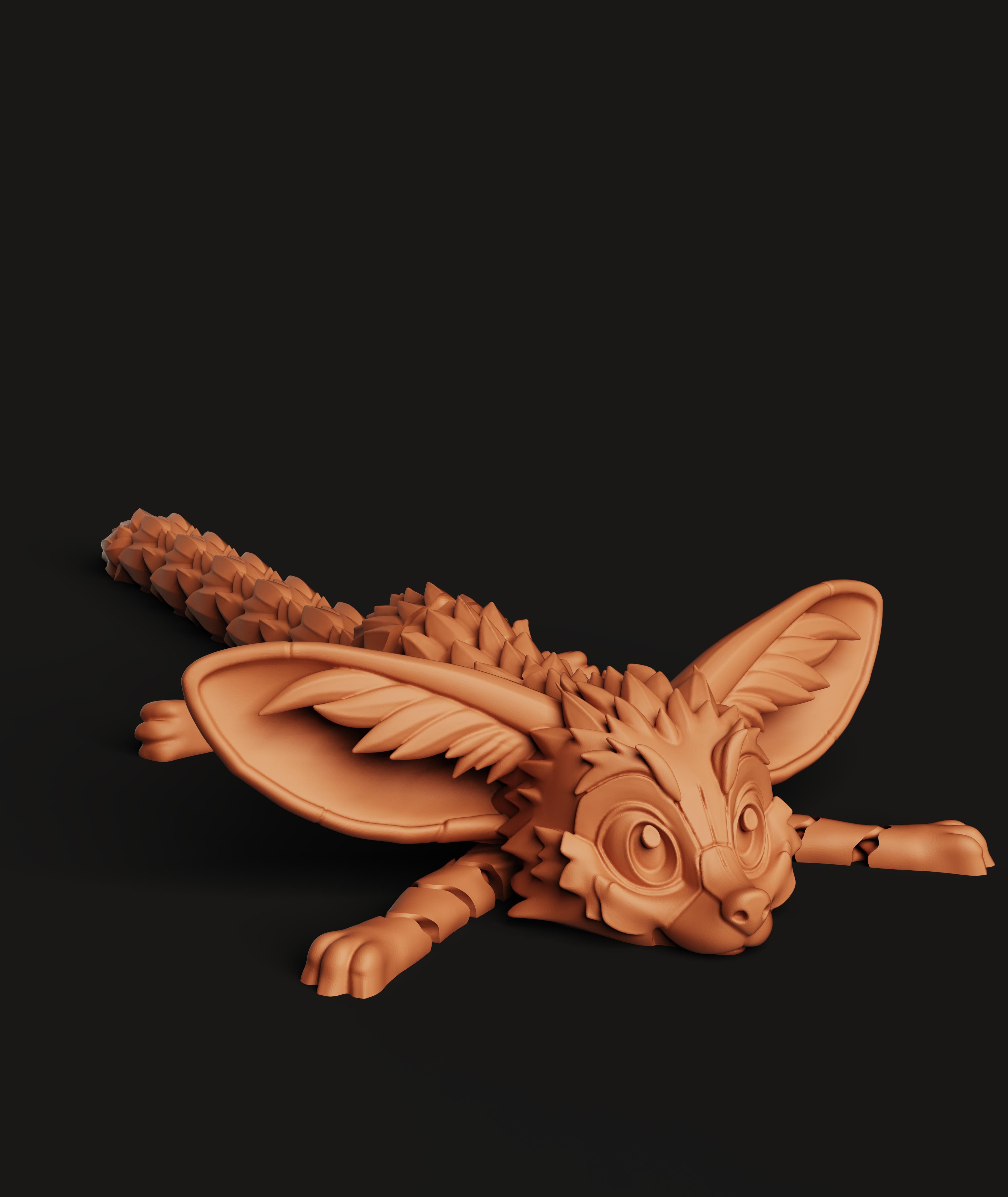 Articulated Fennec Multi-Color 3MF | Flexi | Bambu Ready 3d model