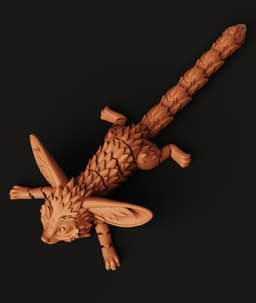 Articulated Fennec Multi-Color 3MF | Flexi | Bambu Ready 3d model