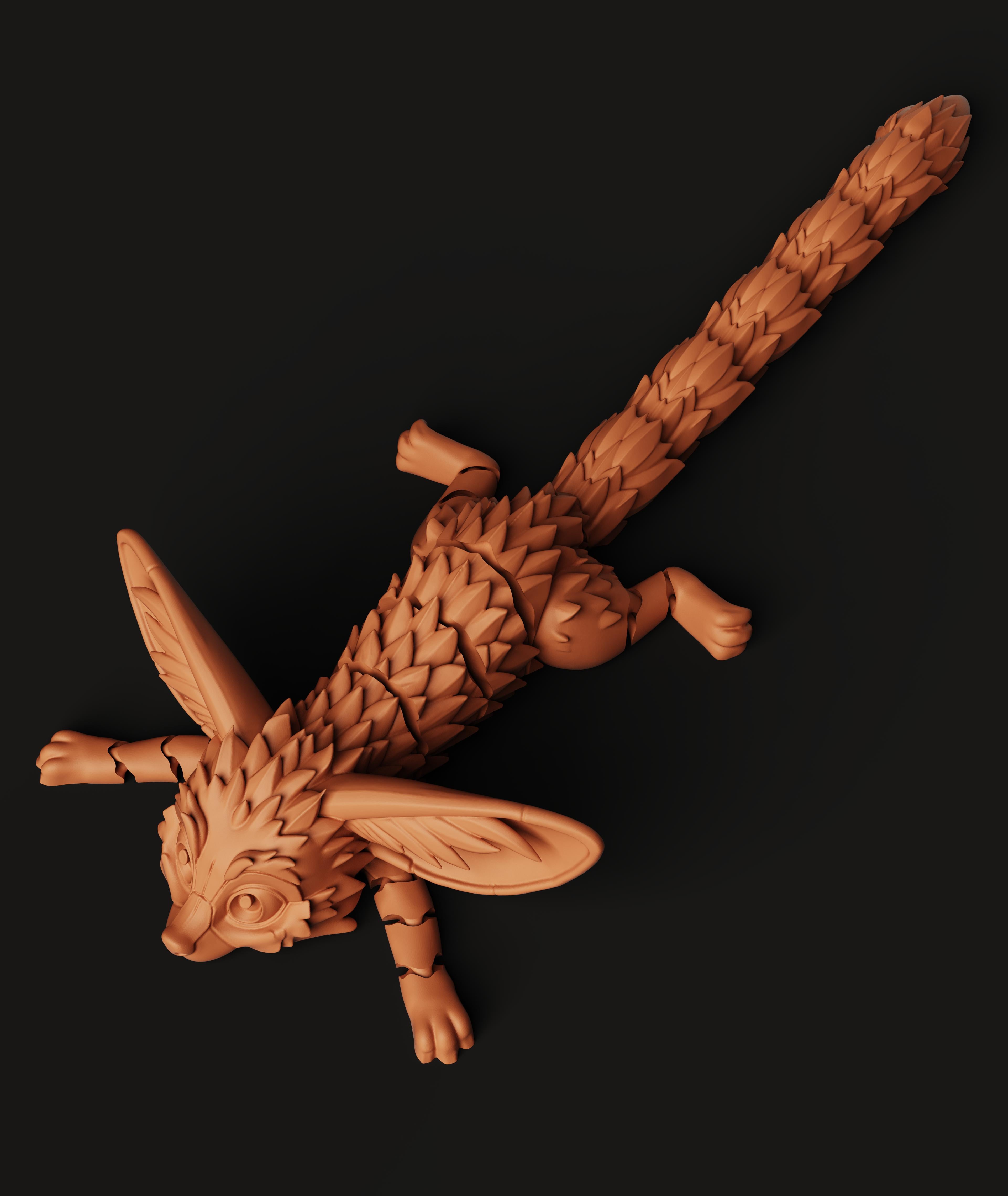 Articulated Fennec Multi-Color 3MF | Flexi | Bambu Ready 3d model