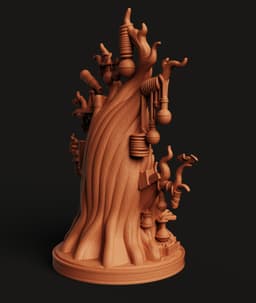 Fantasy Alchemist Tree STL | RPG Terrain 3D Print | Magic Decor 3d model