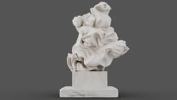 Drapery in Motion Marble Sculpture 3d model