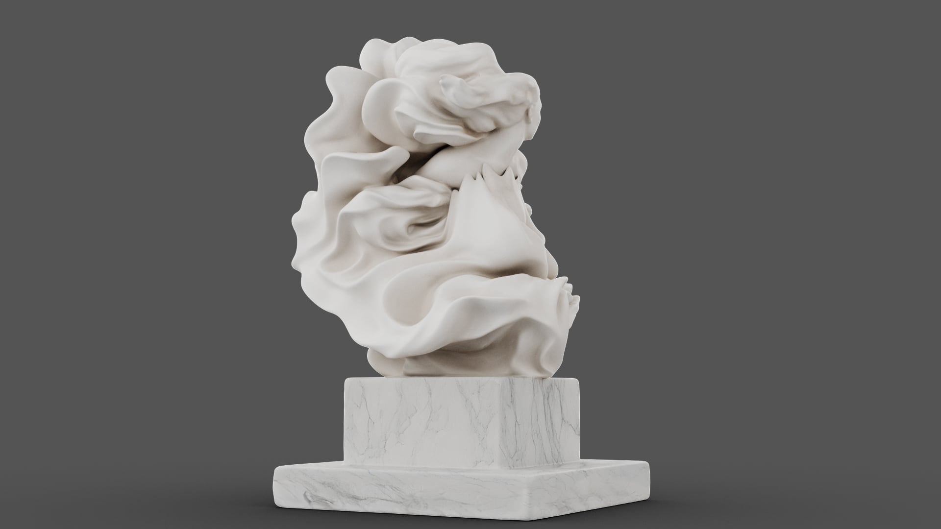 Drapery in Motion Marble Sculpture 3d model