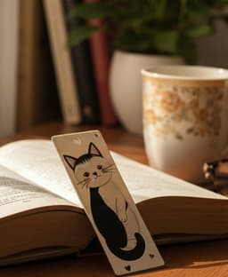 Valentine Kitty Bookmark7 - Hueforge - 4 colors 3d model