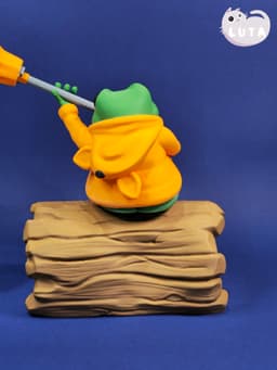 Fox Raincoat Frog 3d model