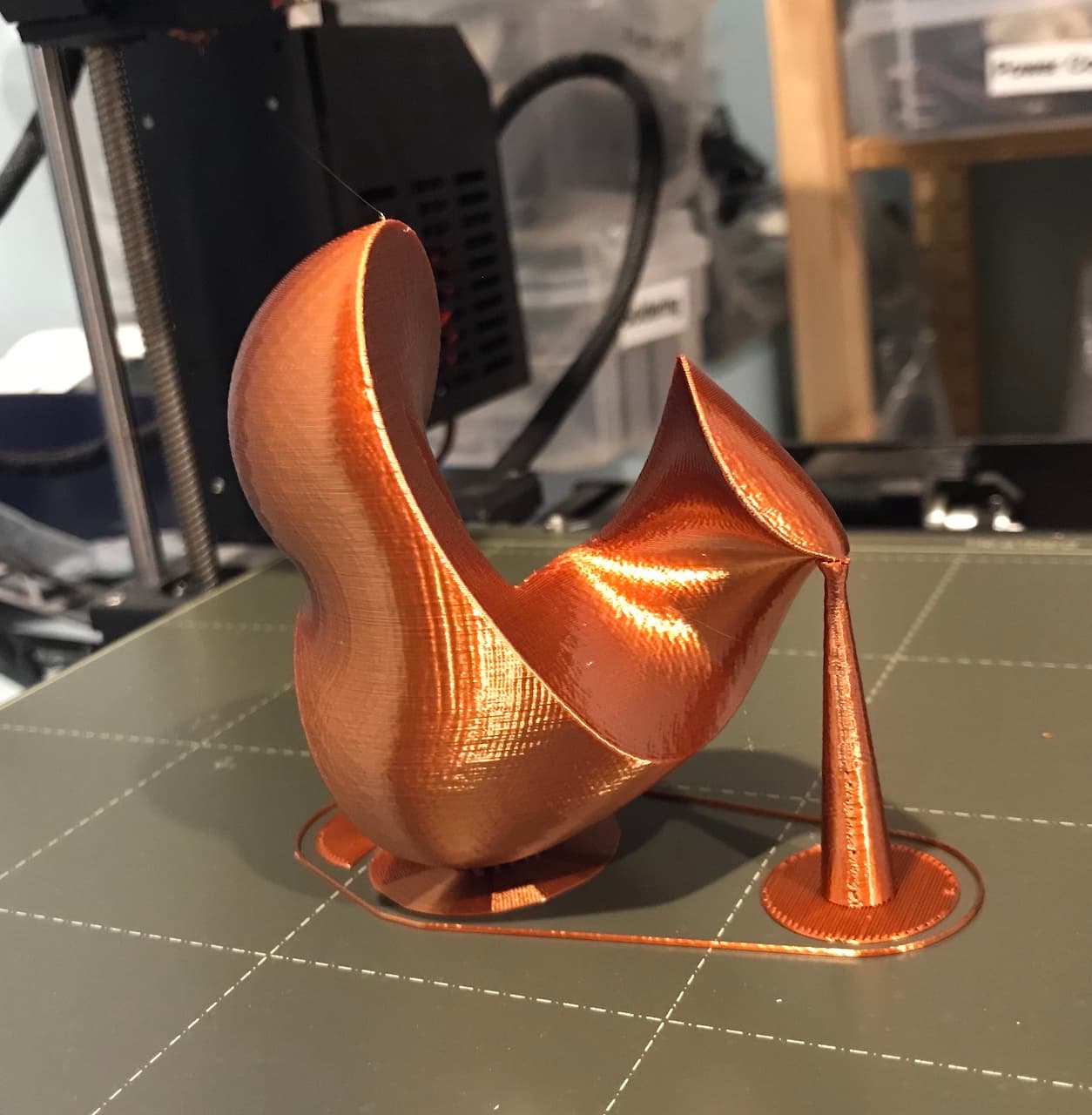 Gold silk PLA, Prusa Slicer alpha's organic supports
