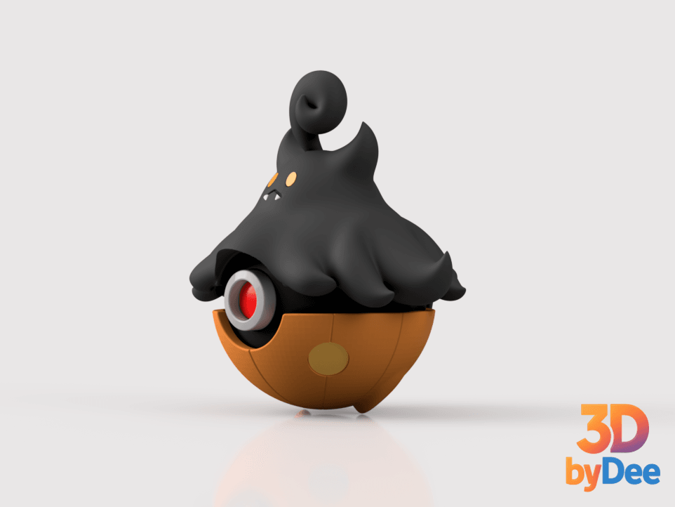 Pumpkaboo Poke Ball 3d model