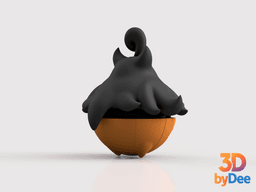 Pumpkaboo Poke Ball 3d model