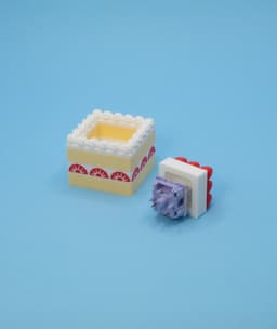 Square Strawberry Cake Fidget Clicker 3d model