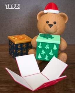 TEDDY BEAR WITH CHRISTMAS GIFT BOX 3d model