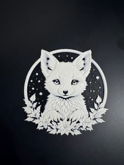Christmas Artic Fox Decoration 3d model