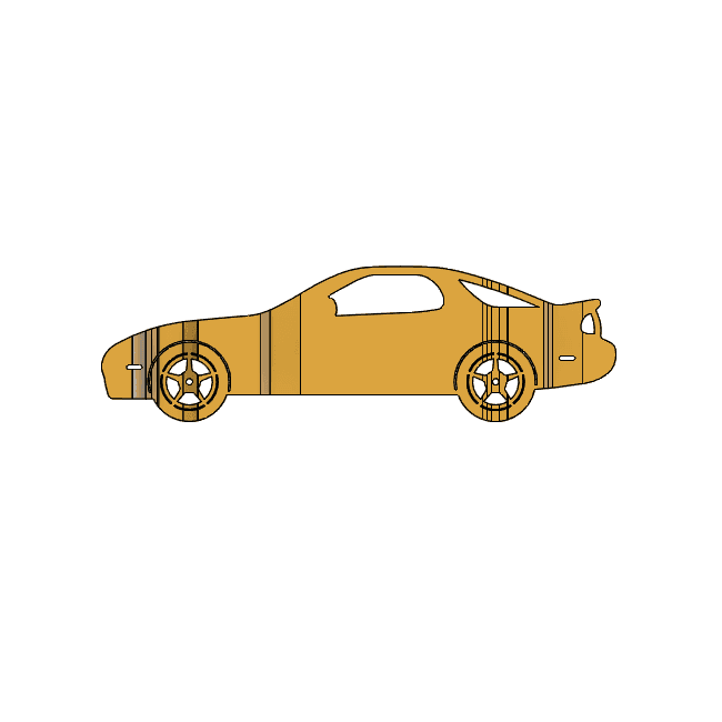 RX7 3D Car Flip Art Desk Display 3d model