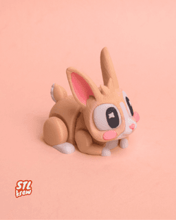 Cute articulated bunny, rabbit no support 3d model
