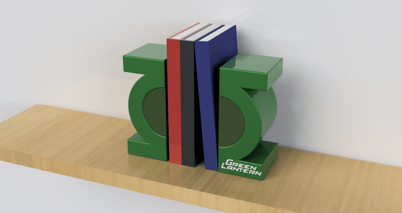 Green Lantern Book Holder Multi Parts 3d model