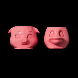 Piggy and Duck Egg holder 3d model