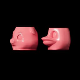 Piggy and Duck Egg holder 3d model