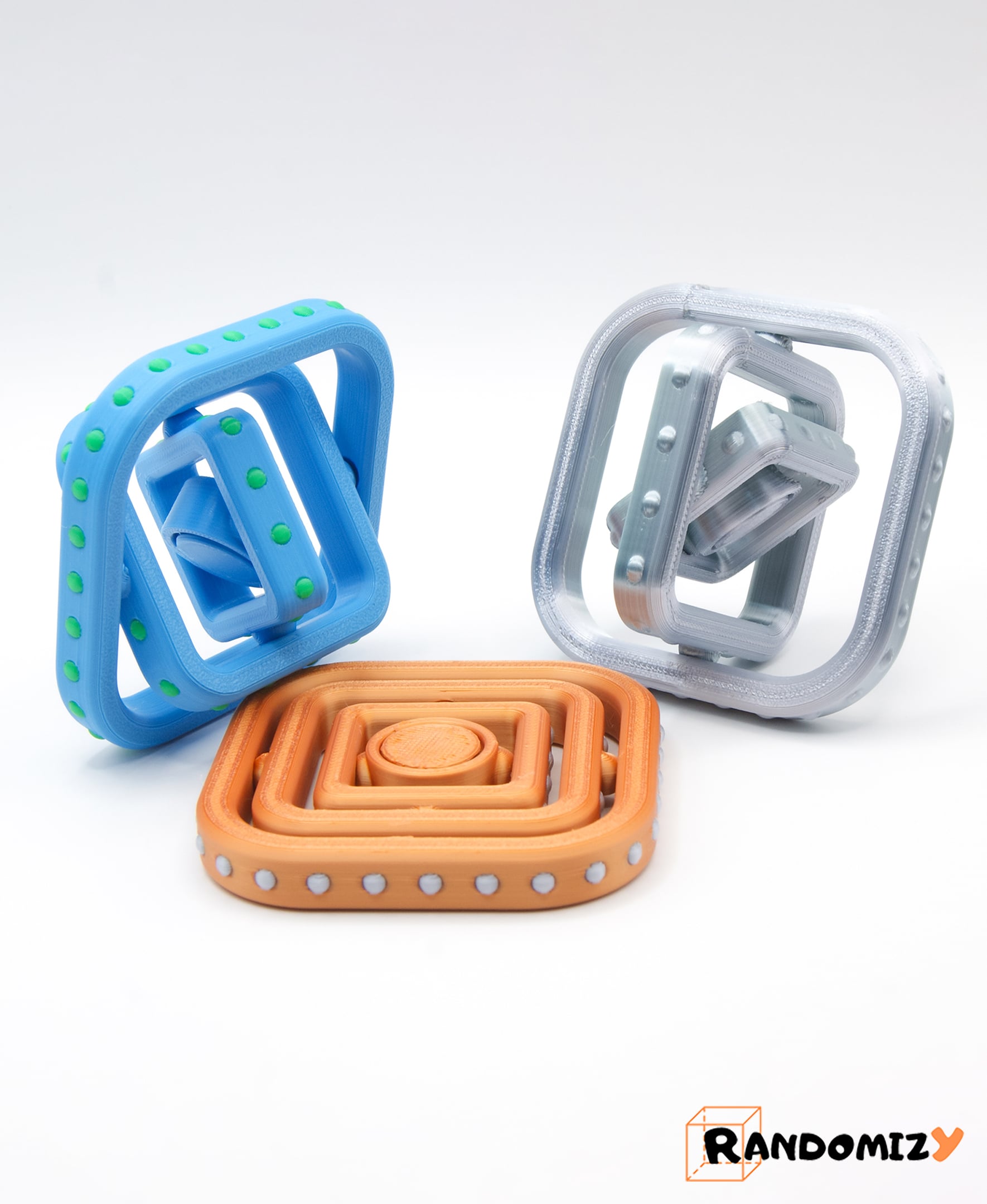 Square Fidget Spinner 3d model